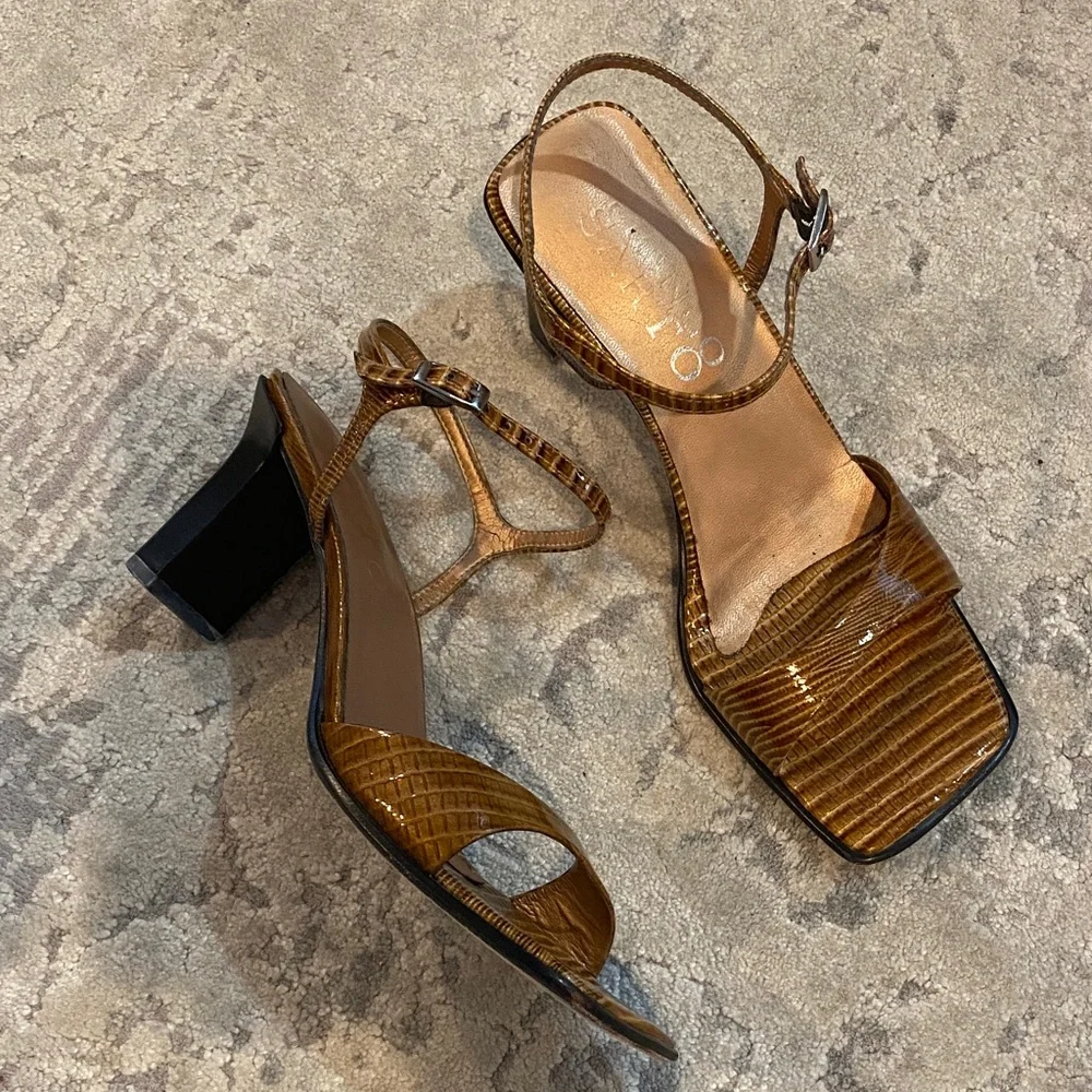 Franco Sarto Brown Strappy Sandals